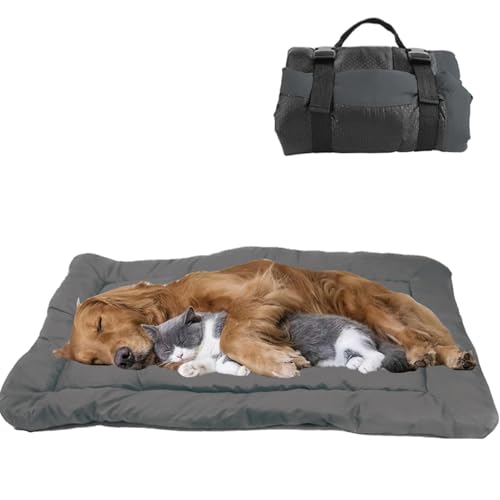 YOFANG Outdoor-Reise-Hundebett, tragbare Kistenmatte, wasserdicht, rutschfest, waschbar, Haustier-Camping-Betten, Ripstop-1600D-Nylongewebe, leicht zu reinigen, für große, mittelgroße Hunde oder YOFANG Outdoor-Reise-Hundebett, tragbare Kistenmatte, wasserdicht, rutschfest, waschbar, Haustier-Camping-Betten, Ripstop-1600D-Nylongewebe, leicht zu reinigen, für große, mittelgroße Hunde oder von YOFANG