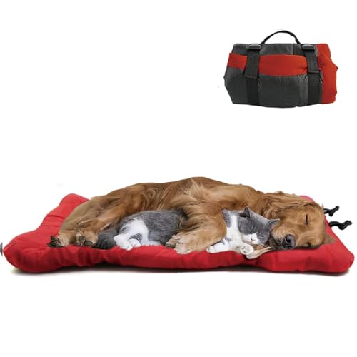 YOFANG Outdoor-Reise-Hundebett, wasserdicht, rutschfest, tragbar, aufrollbar, für Camping, strapazierfähiges Ripstop-1200D-Nylongewebe, leicht zu reinigen, für Auto, Sofa und Käfig, Dunkelrot, 119,4 x YOFANG Outdoor-Reise-Hundebett, wasserdicht, rutschfest, tragbar, aufrollbar, für Camping, strapazierfähiges Ripstop-1200D-Nylongewebe, leicht zu reinigen, für Auto, Sofa und Käfig, Dunkelrot, 119,4 x von YOFANG