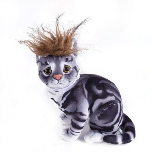 Cosplay-Kunsthaar-Perücke für Haustiere – weich, wiederverwendbar, lustige Mähne, Halloween, Hunde-Kopfbedeckung, Kostüm, Katze, künstlich dekorativ von YOFAPA