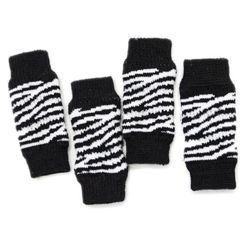 YOFAPA Gestrickte Beinstulpen aus Baumwolle: elastisch, 4 Stück, dehnbar, für kleine und mittelgroße und große Welpen von YOFAPA