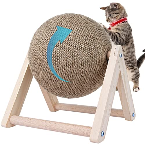 YOFAPA Holz Kratzbaum Haustier Spielzeug - Katzenkratzspielzeug Sisal Haustier Kratzball für Katzen YOFAPA Holz Kratzbaum Haustier Spielzeug - Katzenkratzspielzeug Sisal Haustier Kratzball für Katzen von YOFAPA
