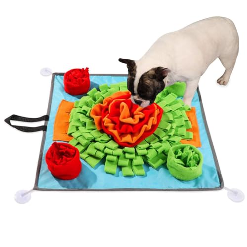 YOFAPA Interaktive Welpen-Puzzle-Spielzeug-Schnüffelmatte – groß, tragbar, lustig, rutschfeste Futterspielmatte für Hunde zum Stressabbau zu Hause von YOFAPA