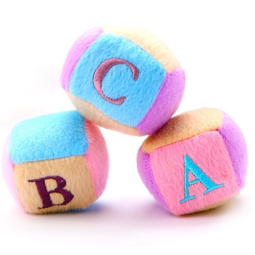 YOFAPA Interaktives Kätzchen-Spielzeug: weich, niedlich, tragbar, handgefertigt, wiederverwendbar, gefüllt, modisch, Plüsch-Buchstabenspielzeug von YOFAPA
