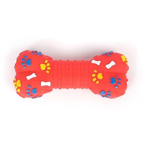 YOFAPA Puppy Play Knochenförmiges Quietschendes Hundespielzeug, langlebiges interaktives lustiges Training Kunststoff Spielzeug für Welpen Haustiere Sound von YOFAPA