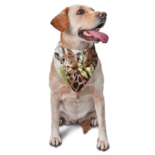 Aquarell Hirsch GiraffeDog Bandanas Katze Welpen Schals Waschbar Pet Taschentuch von YOFIEN