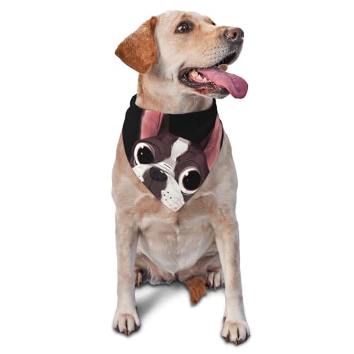 Boston Terrier NatureDog Bandanas Katze Welpen Schals Waschbar Pet Taschentuch von YOFIEN
