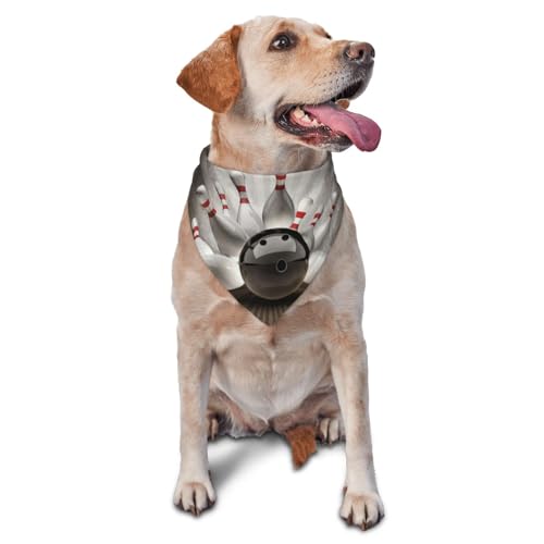 Bowling Ball Sport VintageDog Bandanas Katze Welpen Schals Waschbar Pet Taschentuch von YOFIEN