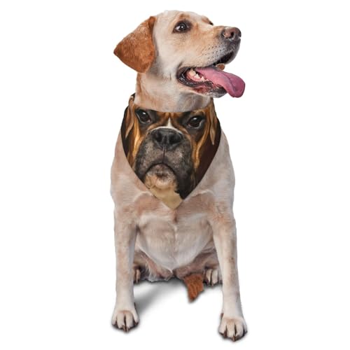 Boxer Dogdog Bandanas Katze Welpen Schals Waschbar Pet Taschentuch von YOFIEN