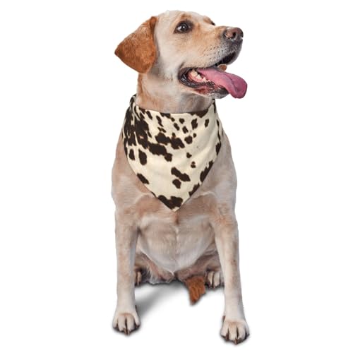 Braunes Rindsleder PrintedDog Bandanas Katze Welpen Schals Waschbar Haustier Taschentuch von YOFIEN