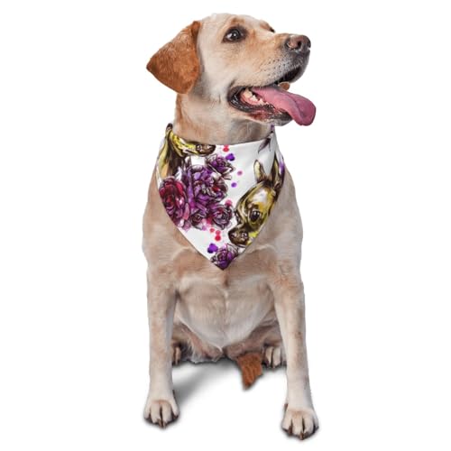 Chihuahua und RoseDog Bandanas Katze Welpen Schals waschbar Haustier Taschentuch von YOFIEN