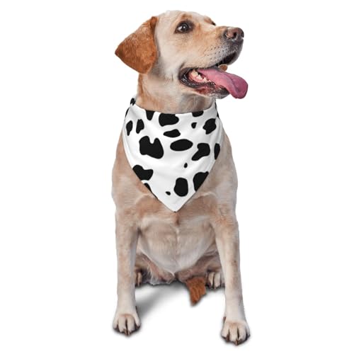 Dalmatiner-Hundedruck, schwarzer Fleck, 1 Hunde-Bandanas, Katzen- und Welpenschals, waschbares Haustier-Taschentuch von YOFIEN
