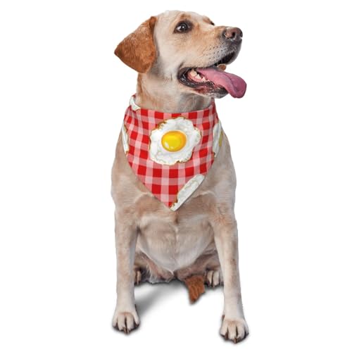 Fried EggsDog Bandanas Katze Welpen Schals Waschbar Haustier Taschentuch von YOFIEN