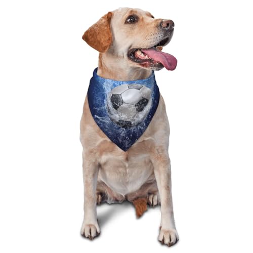 Fußball Ball Wasser PrintedDog Bandanas Katze Welpen Schals Waschbar Pet Taschentuch von YOFIEN