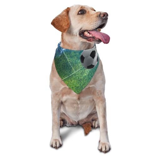 Fußball Sport Ball PrintedDog Bandanas Katze Welpen Schals Waschbar Pet Taschentuch von YOFIEN