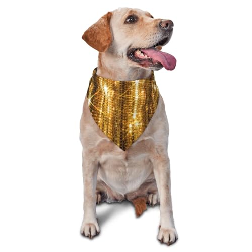 Gold Pailletten SparkleDog Bandanas Katze Welpen Schals Waschbar Pet Taschentuch von YOFIEN