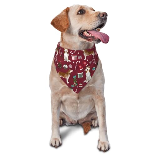 Husky Candy Canes Strümpfe Urlaub Hund RubyDog Bandanas Katze Welpen Schals waschbar Haustier Taschentuch von YOFIEN