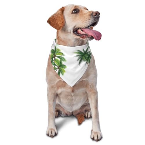 Kokospalme-Hunde-Bandanas, Katzen- und Welpenschals, waschbares Haustier-Taschentuch von YOFIEN