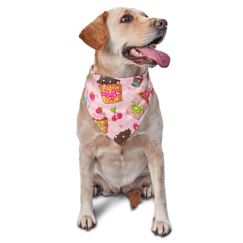 Küche Cupcakes MuffinsDog Bandanas Katze Welpen Schals Waschbar Pet Taschentuch von YOFIEN