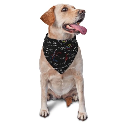 Mathe-Muster, Hunde-Bandanas, Katzen- und Welpenschals, waschbar, für Haustiere von YOFIEN