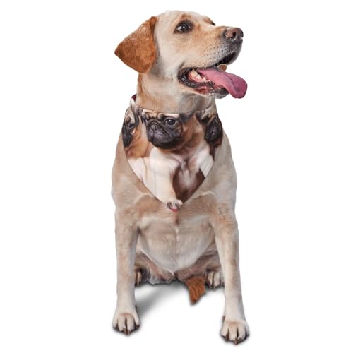 Mops-Sofas, Decken, Farbfotos, Hunde-Bandanas, Katzen-Welpen-Schals, waschbares Haustier-Taschentuch von YOFIEN