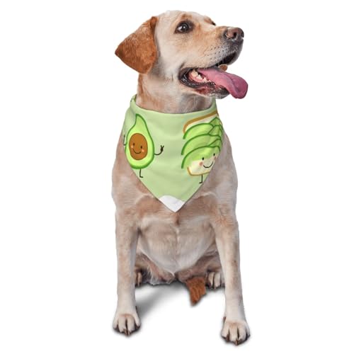 Niedliche Avocado und Toast und Fied EggDog Bandanas Katze Welpen Schals Waschbar Haustier Taschentuch von YOFIEN