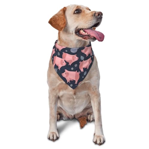 Niedliche SchweineHunde-Bandanas Katzenwelpen-Schals Waschbares Haustier-Taschentuch von YOFIEN