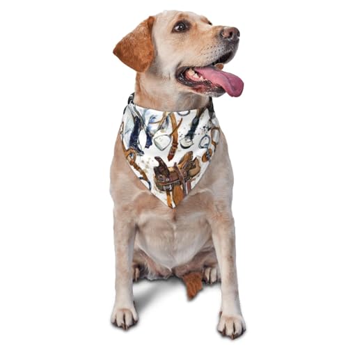 Pferderennen Geschirr HorseDog Bandanas Katze Welpen Schals Waschbar Pet Taschentuch von YOFIEN