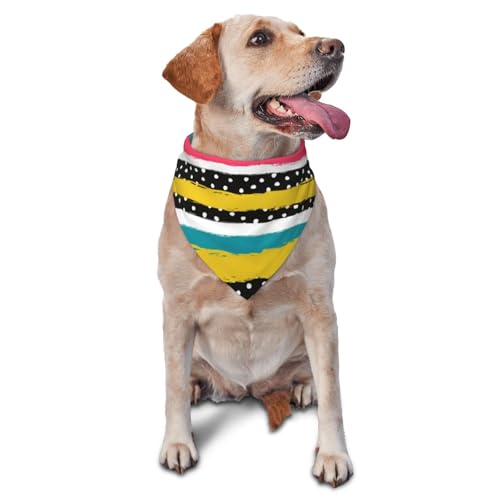 Punkte StripedDog Bandanas Katze Welpen Schals Waschbar Pet Taschentuch von YOFIEN