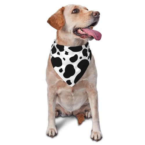 Rindsleder Milch Kuh PrintDog Bandanas Katze Welpen Schals Waschbar Pet Taschentuch von YOFIEN