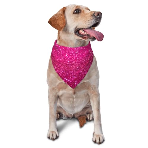 Rosa GlitterDog Bandanas Katze Welpen Schals Waschbar Pet Taschentuch von YOFIEN
