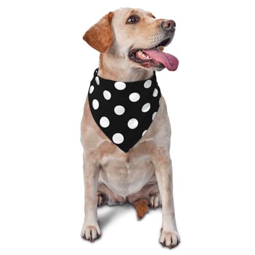 Schwarz und weiß gepunktet 1Dog Bandanas Katze Welpen Schals waschbar Pet Taschentuch von YOFIEN