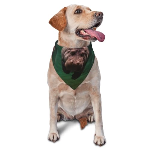 Tauchen Hippo PrintedDog Bandanas Katze Welpen Schals Waschbar Pet Taschentuch von YOFIEN
