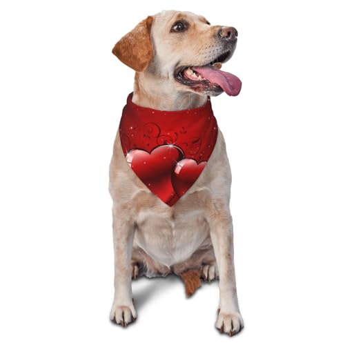 Valentines Glitters Liebe Herzen PrintedDog Bandanas Katze Welpen Schals Waschbar Pet Taschentuch von YOFIEN