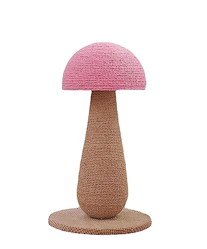 YOGISU Sisalseil Katzenkratzbrett Katzenkratzbaum Sicherheit Verschleißfest Anti-Debris Pilz Vertikale Klaue Schärfen Spielzeug Katzenbedarf Necken Katzenspielzeug (M,rosa) von YOGISU