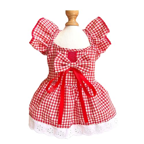 YOGOTEU Kleid, Frühlings-Hunderock mit Blumen-/Gitter-Druck, Outdoor, Reisen, Spazierengehen, Hunde, Katzen, Rock, atmungsaktiv, leicht, Größe XXL YOGOTEU Kleid, Frühlings-Hunderock mit Blumen-/Gitter-Druck, Outdoor, Reisen, Spazierengehen, Hunde, Katzen, Rock, atmungsaktiv, leicht, Größe XXL von YOGOTEU