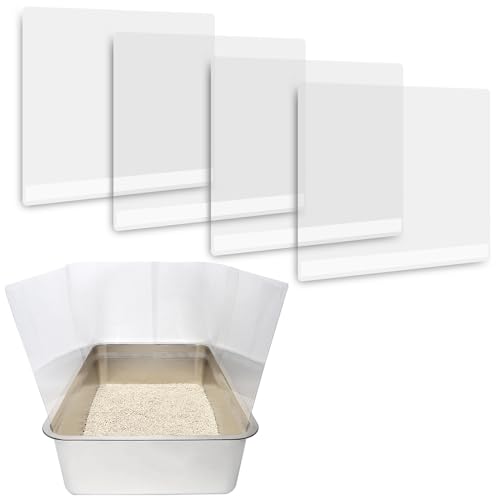 4 x Katzentoiletten, transparent, leicht zu reinigen, Spritzschutz für offene Katzentoilette, 38 x 29 cm, Katzentoilette nicht im Lieferumfang enthalten 4 x Katzentoiletten, transparent, leicht zu reinigen, Spritzschutz für offene Katzentoilette, 38 x 29 cm, Katzentoilette nicht im Lieferumfang enthalten von YOILES