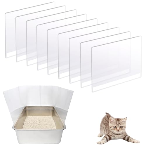 9 x Katzentoilette, transparent, leicht zu reinigen, Spritzschutz für offene Katzentoilette, 37,8 x 29,5 cm, Katzentoilette nicht im Lieferumfang enthalten 9 x Katzentoilette, transparent, leicht zu reinigen, Spritzschutz für offene Katzentoilette, 37,8 x 29,5 cm, Katzentoilette nicht im Lieferumfang enthalten von YOILES