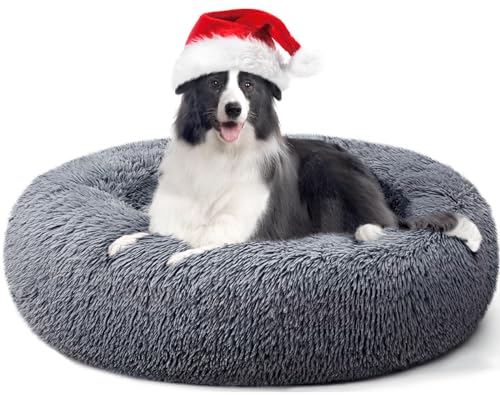 YOJOGEE Große Hundekiste Bett Kiste Pad Matte für mittlere kleine Hunde und Katzen, Fulffy Kunstpelz Kennel Pad Bequeme Selbstwärmende rutschfeste Hundebetten zum Anti Angst 7070DG von YOJOGEE