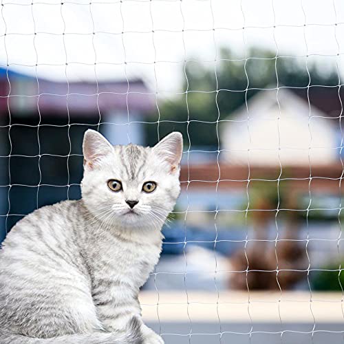 YOKMO Katzen-/Balkonnetz, Katzen-/Insektenschutz-Zaunnetz, Hundezaun, transparentes Nylon, Haustiernetz, für Balkon, Fenster, Treppen, Netz für Balkon, Fenster, Treppen (308 m) von YOKMO