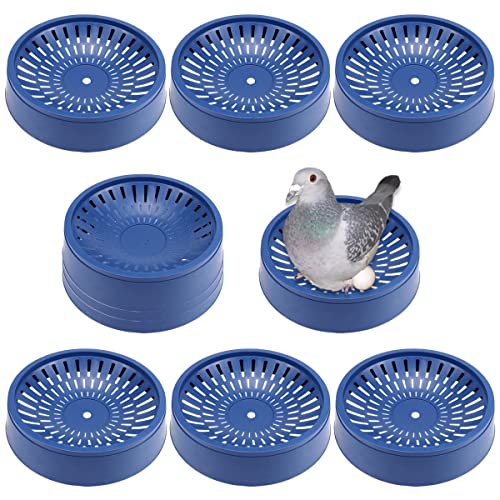 YOLUFER 10 Stück Kunststoff Taubennest Vogelnest Schalen Taubennest Schale Zucht Nest für Tauben Wachteln Zucht (Blau 1) von YOLUFER