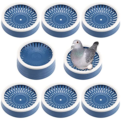 YOLUFER 10 Stück Kunststoff Taubennest Vogelnest Schalen Taubennest Schale Zucht Nest für Tauben Wachteln Zucht (Blau 2) von YOLUFER
