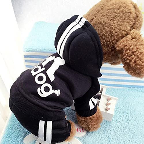 2023 Kleidung Französische Bulldogge Welpenkostüm Jumpsuit Chihuahua Mops Hunde Kleidung für kleine mittelgroße Hunde Welpen-Outfit - Schwarz, XS 0,5–1,2 kg von YOND