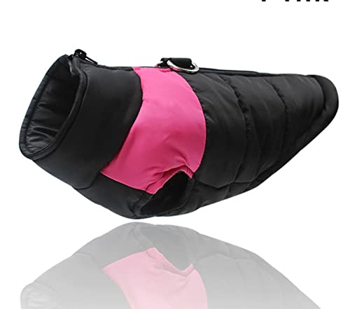 Gepolsterte Winter-Hundekleidung, wasserdicht, mit Reißverschluss, Jacke für kleine, mittelgroße und große Hunde, Mops, Chihuahua, Französische Bulldogge, Rosa, Größe XXXL Gepolsterte Winter-Hundekleidung, wasserdicht, mit Reißverschluss, Jacke für kleine, mittelgroße und große Hunde, Mops, Chihuahua, Französische Bulldogge, Rosa, Größe XXXL von YOND