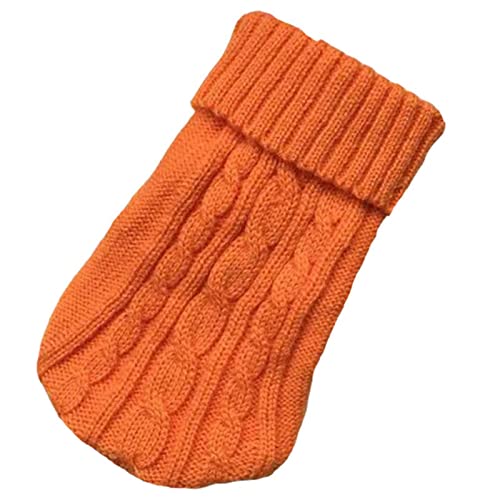 Hunde-Winterkleidung für kleine und mittelgroße Hunde, Chihuahua, Welpen, Yorkshire, reiner Hundepullover, Orange, XL (12), 4–5 kg von YOND