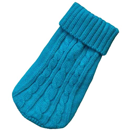 Hunde-Winterkleidung für kleine und mittelgroße Hunde, Chihuahua, Welpenpullover, Yorkshire, reiner Hundepullover, Mondblau, Größe S (6), 1–2 kg von YOND