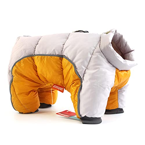 Hundekleidung, super warme Jacke, dicker Baumwollmantel, wasserdicht, für kleine Hunde, Kleidung für französische Bulldoggen, Welpen, Grau, Größe M von YOND