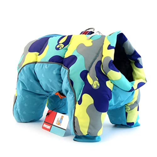 Hundekleidung, super warme Jacke, dicker Baumwollmantel, wasserdicht, für kleine Hunde, Kleidung für französische Bulldoggen, Welpen, Hellblau, Größe XXL Hundekleidung, super warme Jacke, dicker Baumwollmantel, wasserdicht, für kleine Hunde, Kleidung für französische Bulldoggen, Welpen, Hellblau, Größe XXL von YOND
