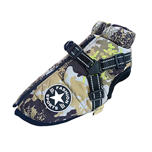Hundekleidung für den Winter, Hundemantel, Kleidung, Welpen-Outfit, warme Hundekleidung für kleine Hunde, Zubehör, Camouflage, Größe L Hundekleidung für den Winter, Hundemantel, Kleidung, Welpen-Outfit, warme Hundekleidung für kleine Hunde, Zubehör, Camouflage, Größe L von YOND