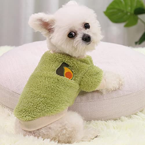 Hundekleidung für kleine Hunde, warme Kleidung für Hunde, Mantel, Welpen-Outfit, Kleidung für kleine Hunde, Hoodies, Grün, XXL für 5,5–6,5 kg von YOND