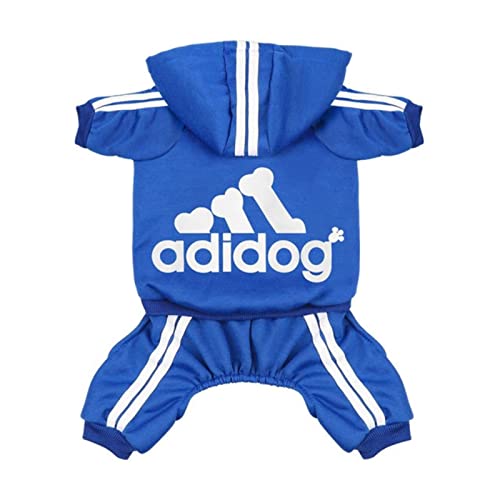 Kleidung Französische Bulldogge Welpenkostüm für Welpen, Chihuahua, Mops, Kleidung für kleine und mittelgroße Hunde, Welpen, Hoodies-Blau, Größe L von YOND